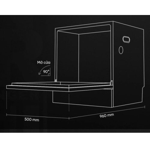 Kích thước Máy rửa bát Junger LEOPARD-DWJ-136-VG