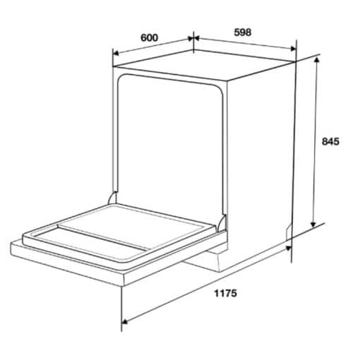 kich thuoc may rua chen doc lap hafele hdw f601g 535 29 592