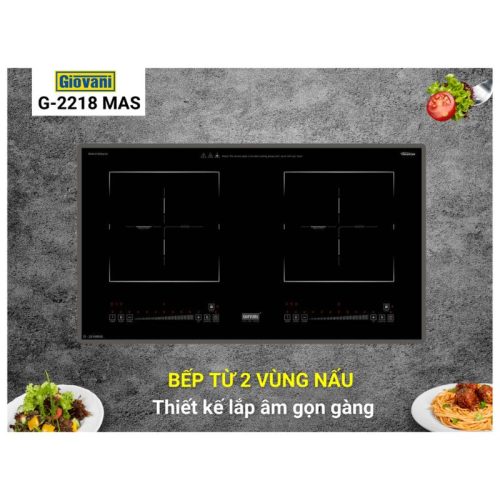 Ảnh bếp từ đôi Giovani G-2218 MAS lắp âm
