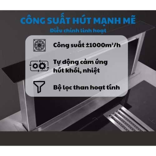 Công suất Máy út mùi KAFF KF-AT900 âm bàn