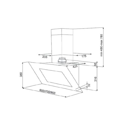 Máy hút mùi Teka DVT 785 B 40483561 5 size may hut mui teka 40483561